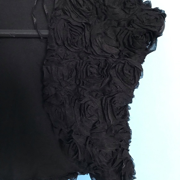NWOT ORSAY Evening shrug with mesh roses - Picture 2 of 7